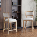 26.5" Upholstered Counter Stools Set of 2 with Comfy Back