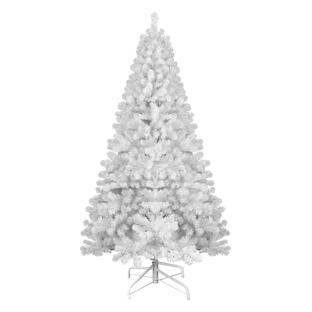 8ft Christmas Tree with Sturdy PVC & Metal Frame - White or Black