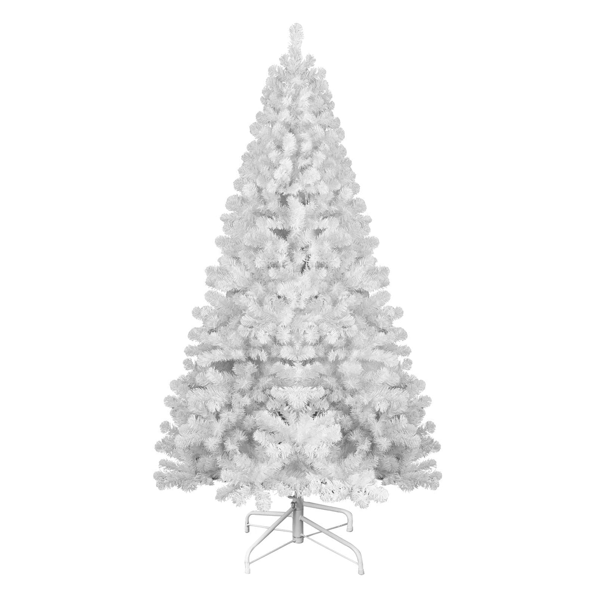 8ft Christmas Tree with Sturdy PVC & Metal Frame - White or Black