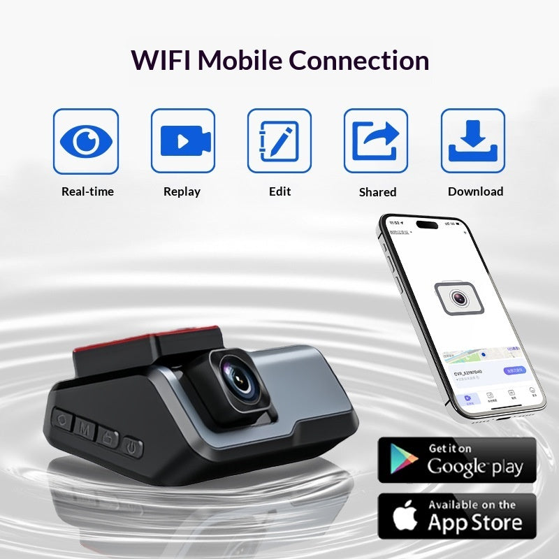 High-definition Night Vision Dual-camera Dash Cam With Front And Rear Recording