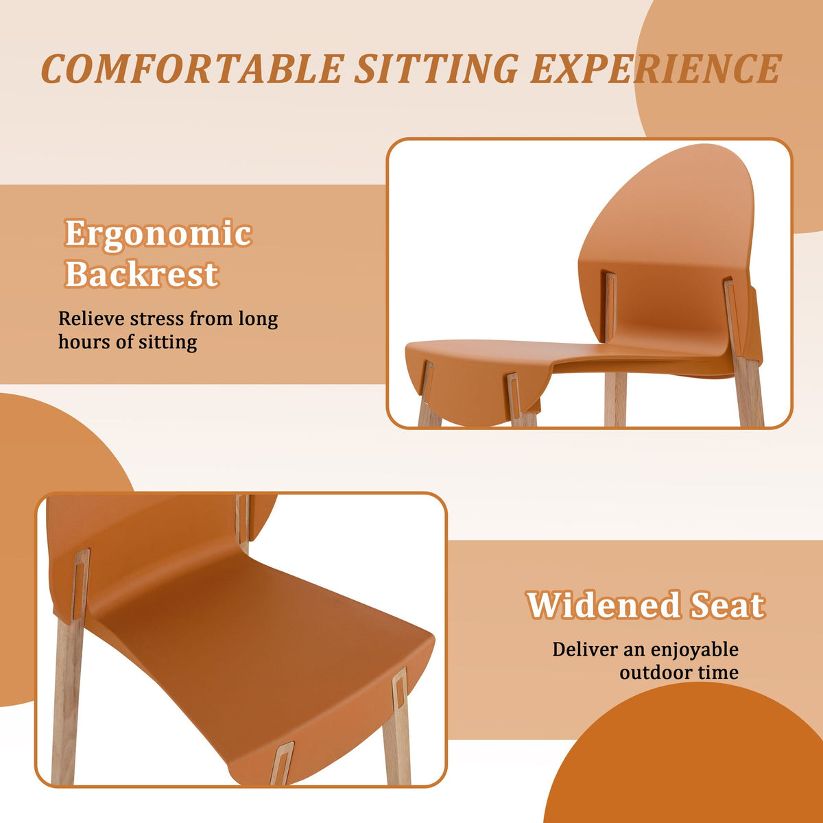 Traditional 4 Piece Outdoor Chair Set with Round Table - Multiple Colors