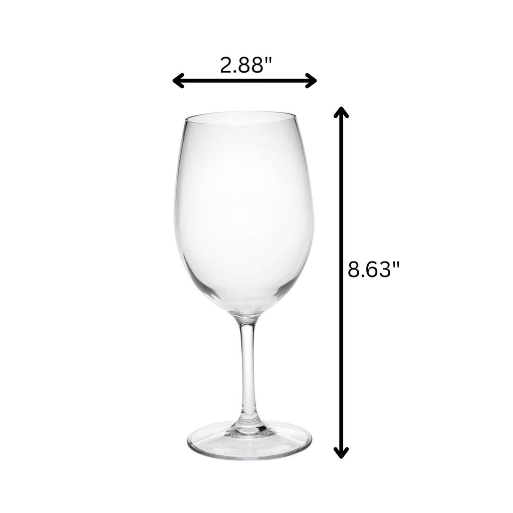 Leadingware Unbreakable Tritan Wine Glass (Set of 4), 20Oz, Bpa Free - Clear