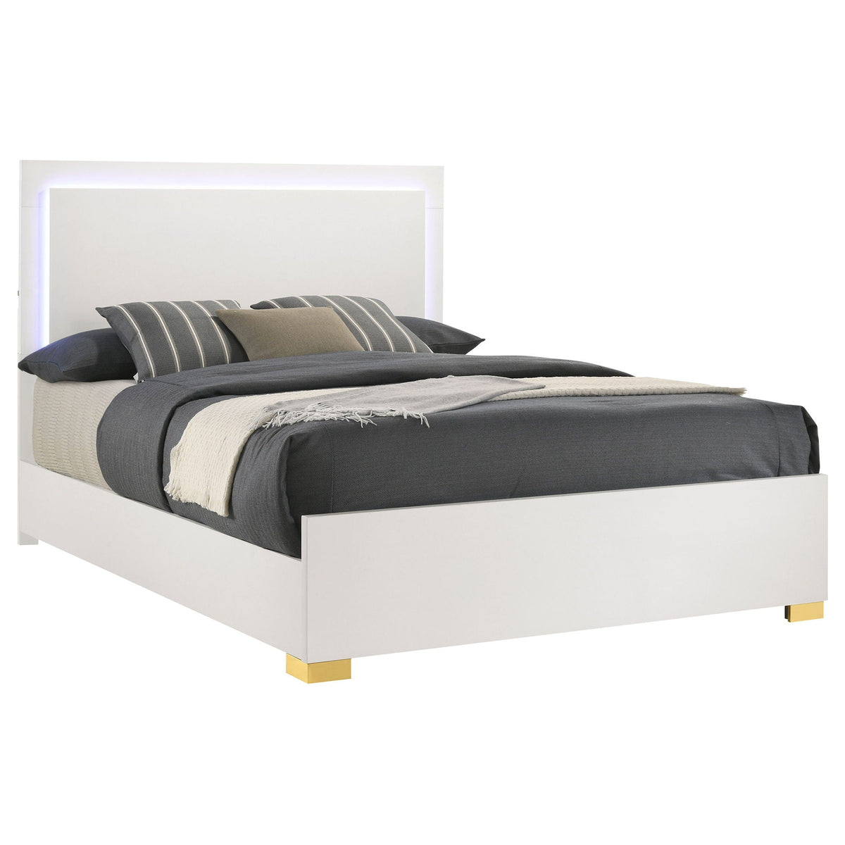 Jeremiah LED Panel Bed With Touch Controlled Lighting