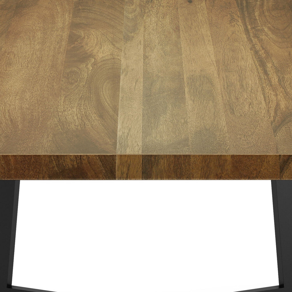Watkins Dining Table with Solid Mango Wood Top - Dark Brown or Light Brown