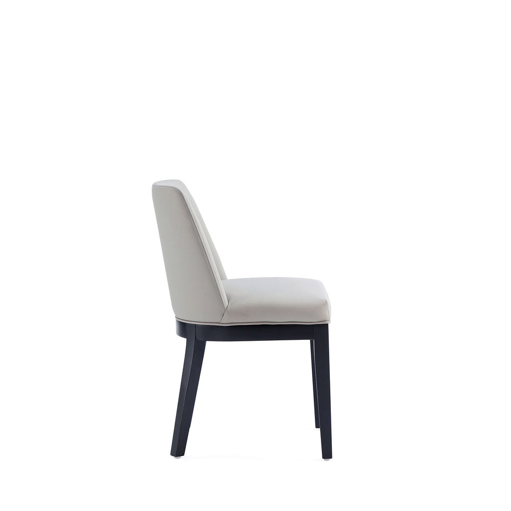 Upholstered Dining Chair Set with Solid Beech Frame - Dark Gray or Gray