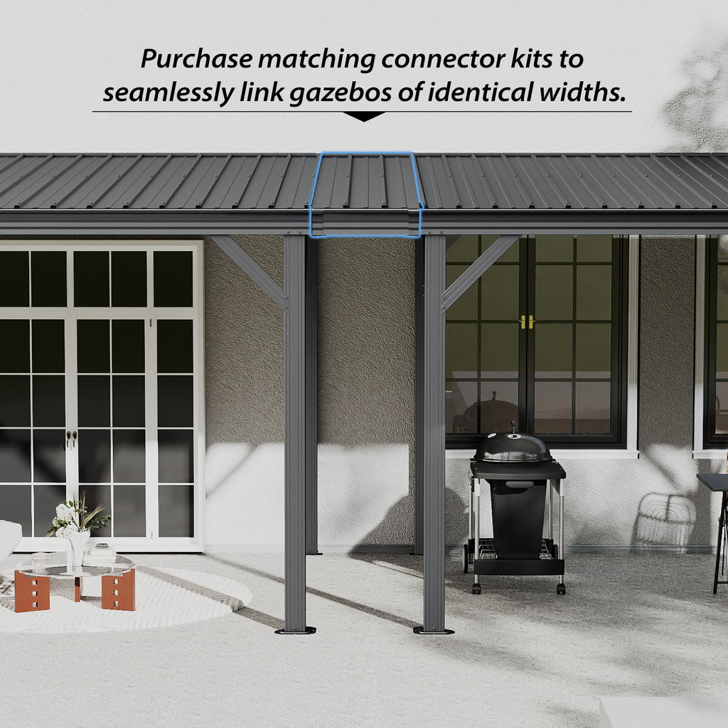 Gazebo Connector Kit for 12ft Width Wall Mounted Gazebos