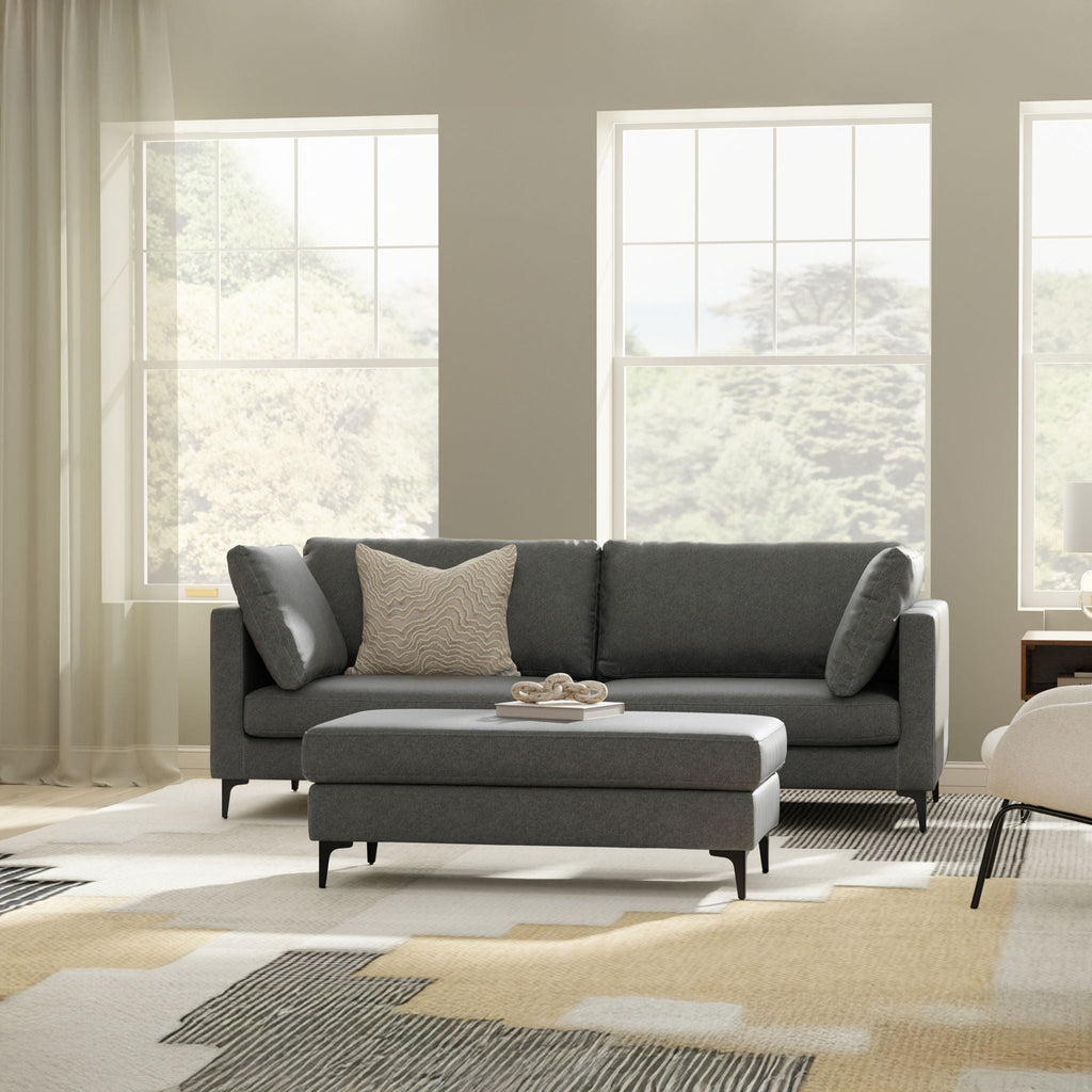 Mid Century Upholstered Sofa with Water-Repellent Fabric - Multiple Colors