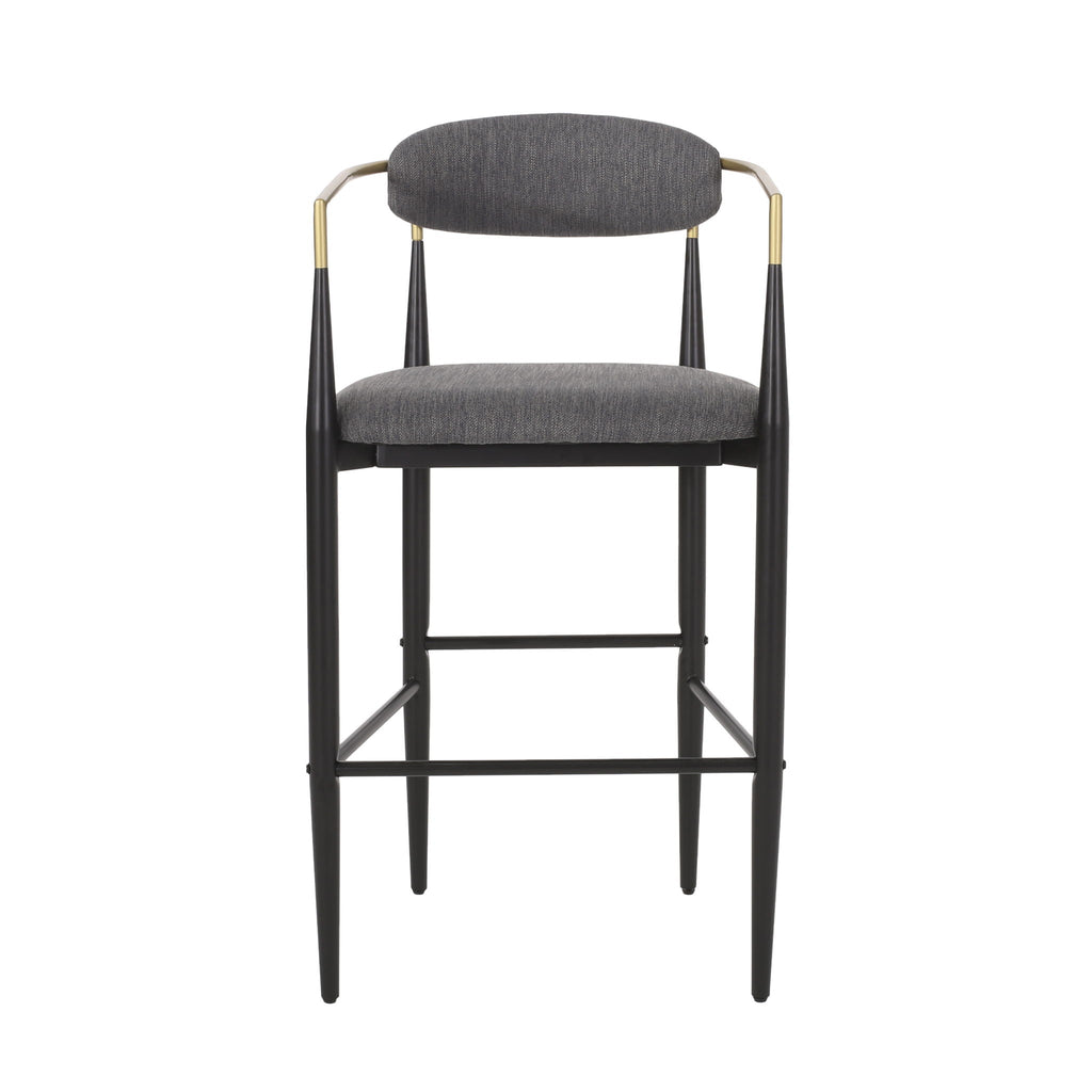 Upholstered Bar Stools With Backs For Kitchen Island (Set of 2)