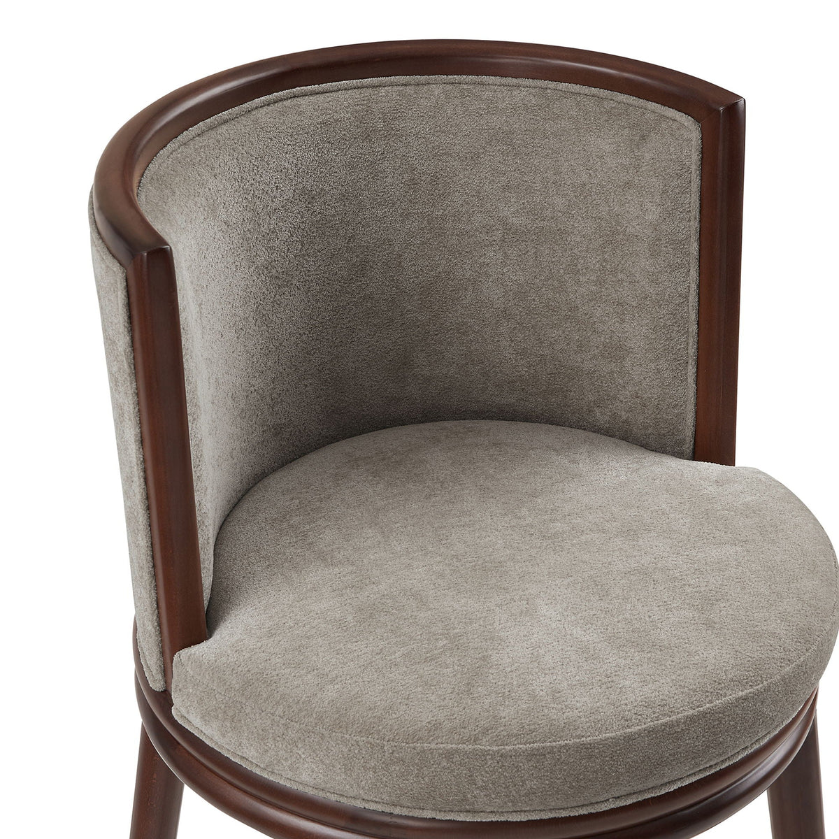 Evalyn Dove Barstool with Stainless Steel Footrest - Griege