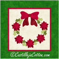 Poinsettias and Bow Wreath Downloadable Pattern