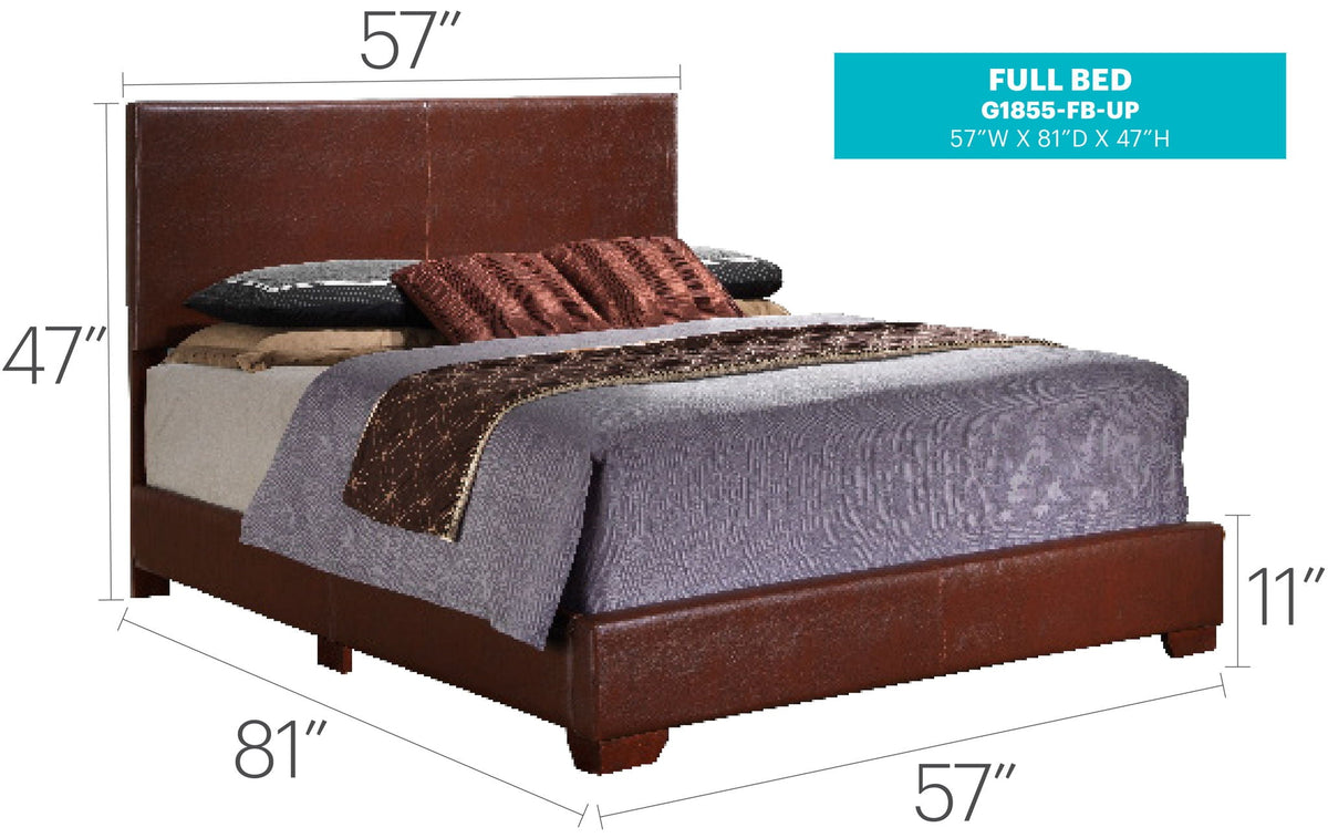 Elegant Platform Bed with Upholstered Finish - Multiple Colors