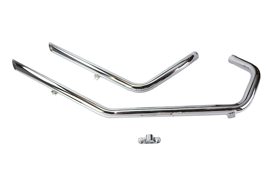 Exhaust Drag Pipe Set Slash Cut - 719B2S
