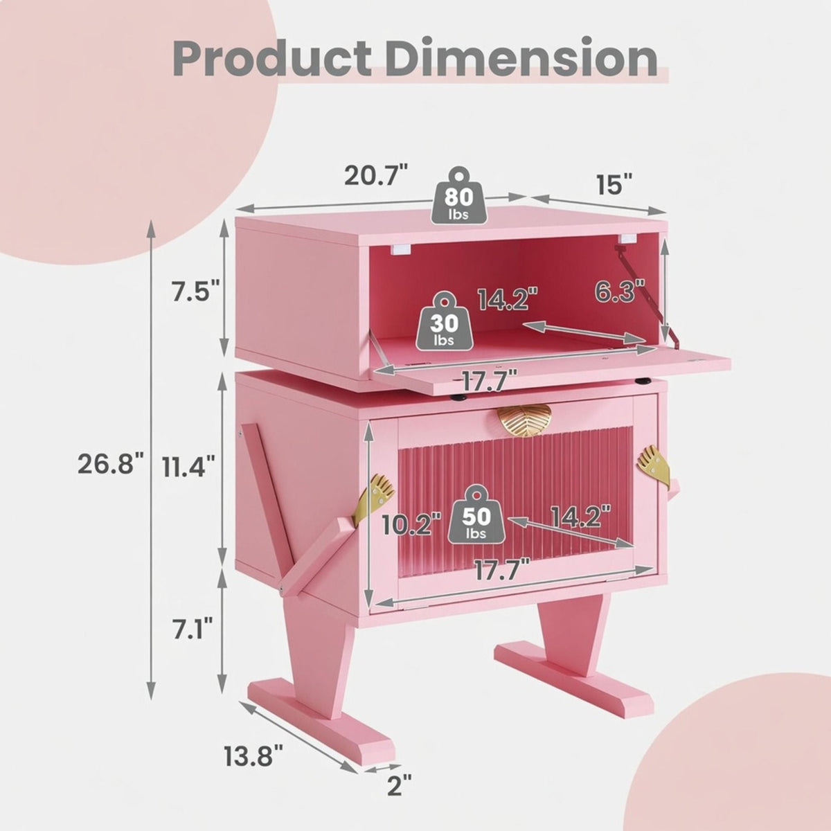 Robot LED Nightstand with 360° Rotating Drawer - White, Pink, or Green