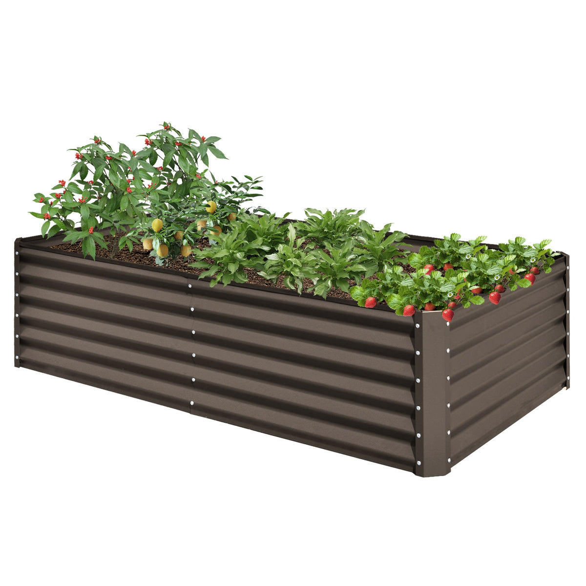 6x3x1.5ft Galvanized Raised Garden Bed