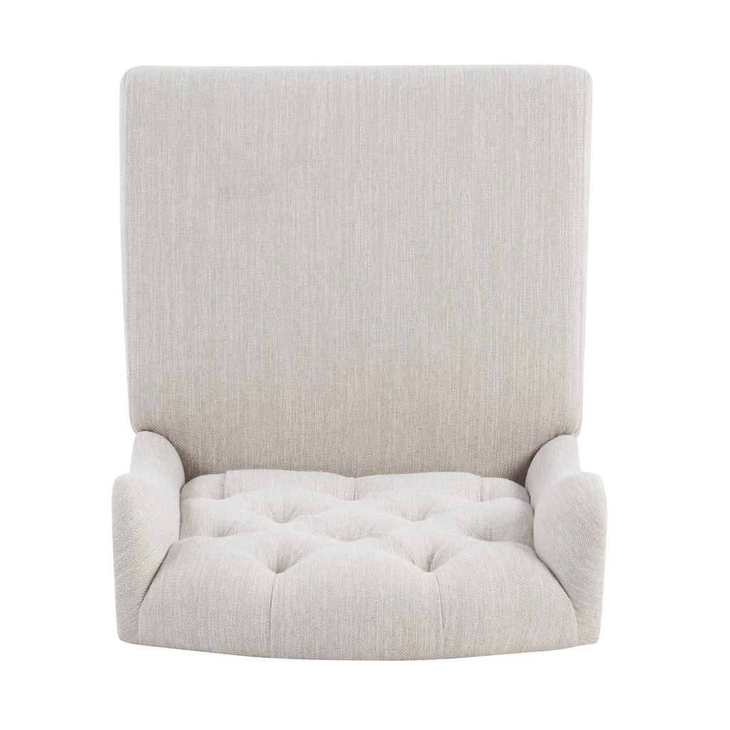 Beige Vienna Contemporary Fabric Tufted Wingback Counter Stools with 26.78'' Seat Height - Set of 2