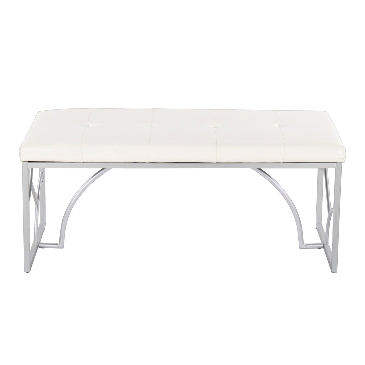 Elegant Contemporary Upholstered Bench with Metal Frame - Multiple Colors