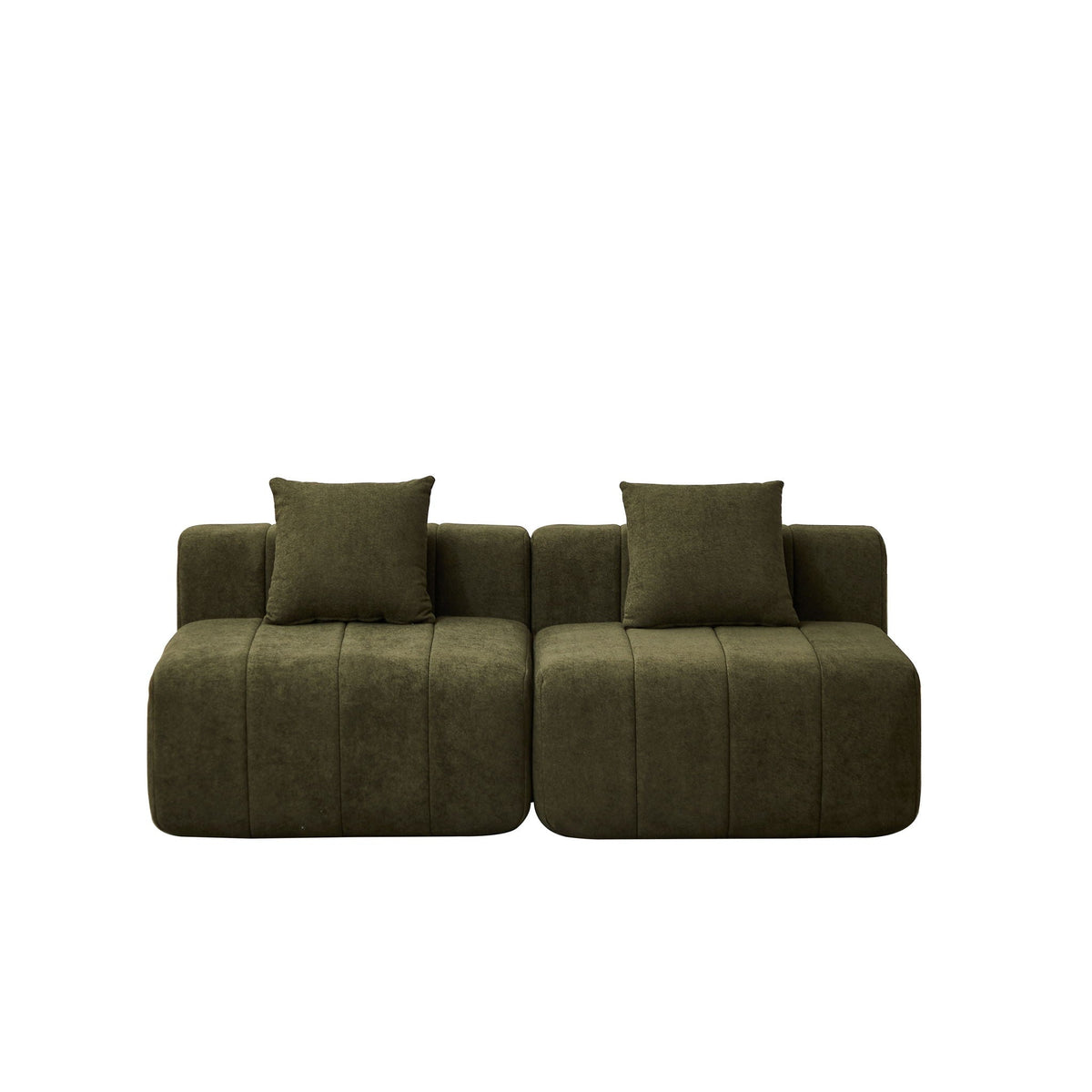 Modular Sectional Sofa with 2 Pillows – Symmetrical Design
