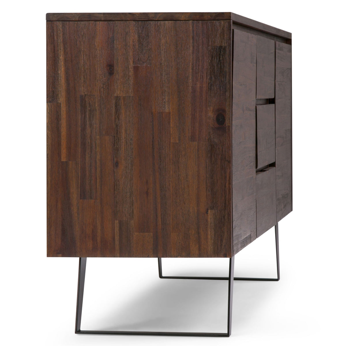 Lowry Modern Industrial Sideboard Buffet with Adjustable Shelves - Dark Brown or Light Brown