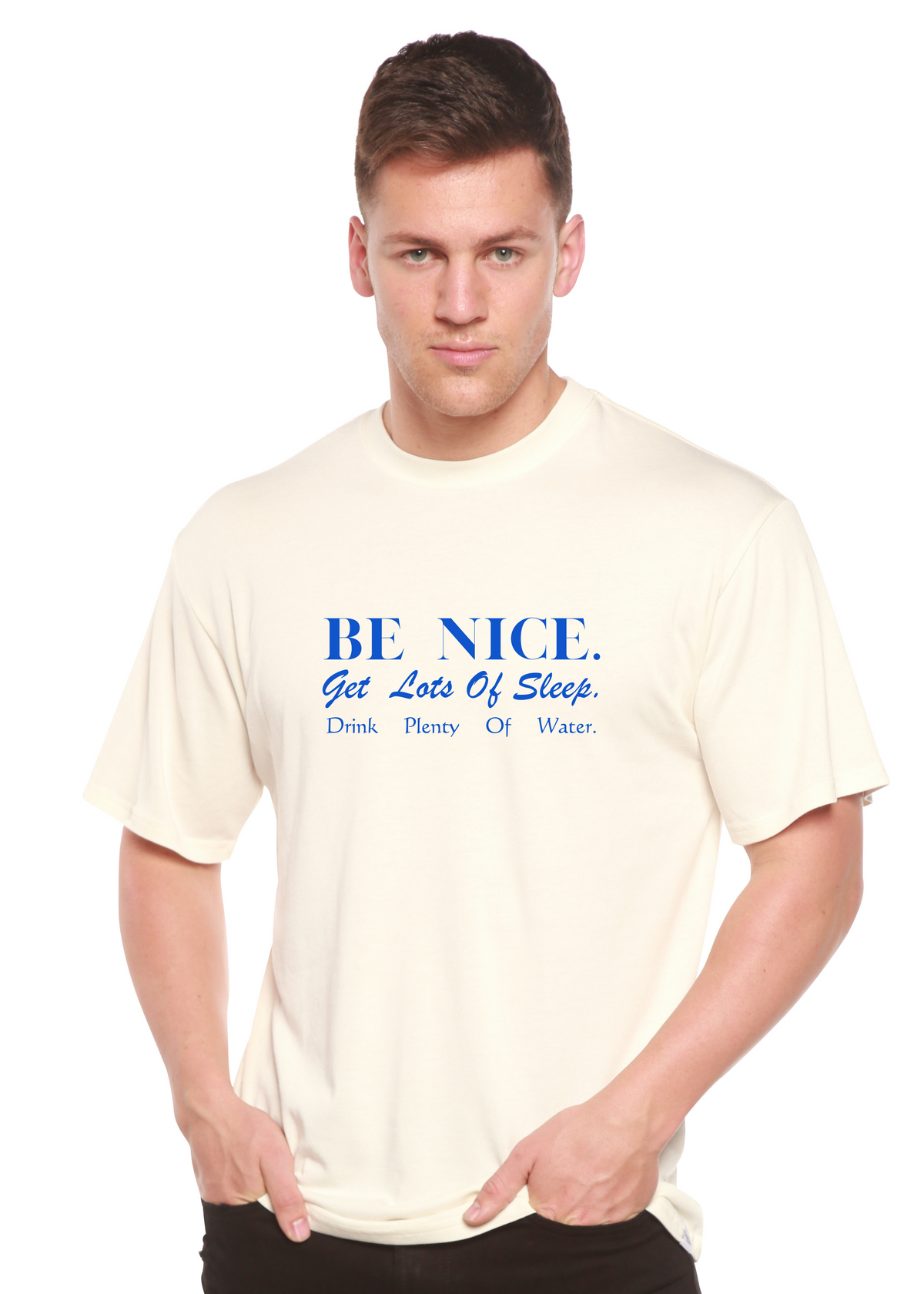 Be Nice Men's Bamboo Viscose/Organic Cotton Short Sleeve Graphic T-Shirt