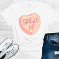Single AF Conversation Heart Valentine Graphic Tee
