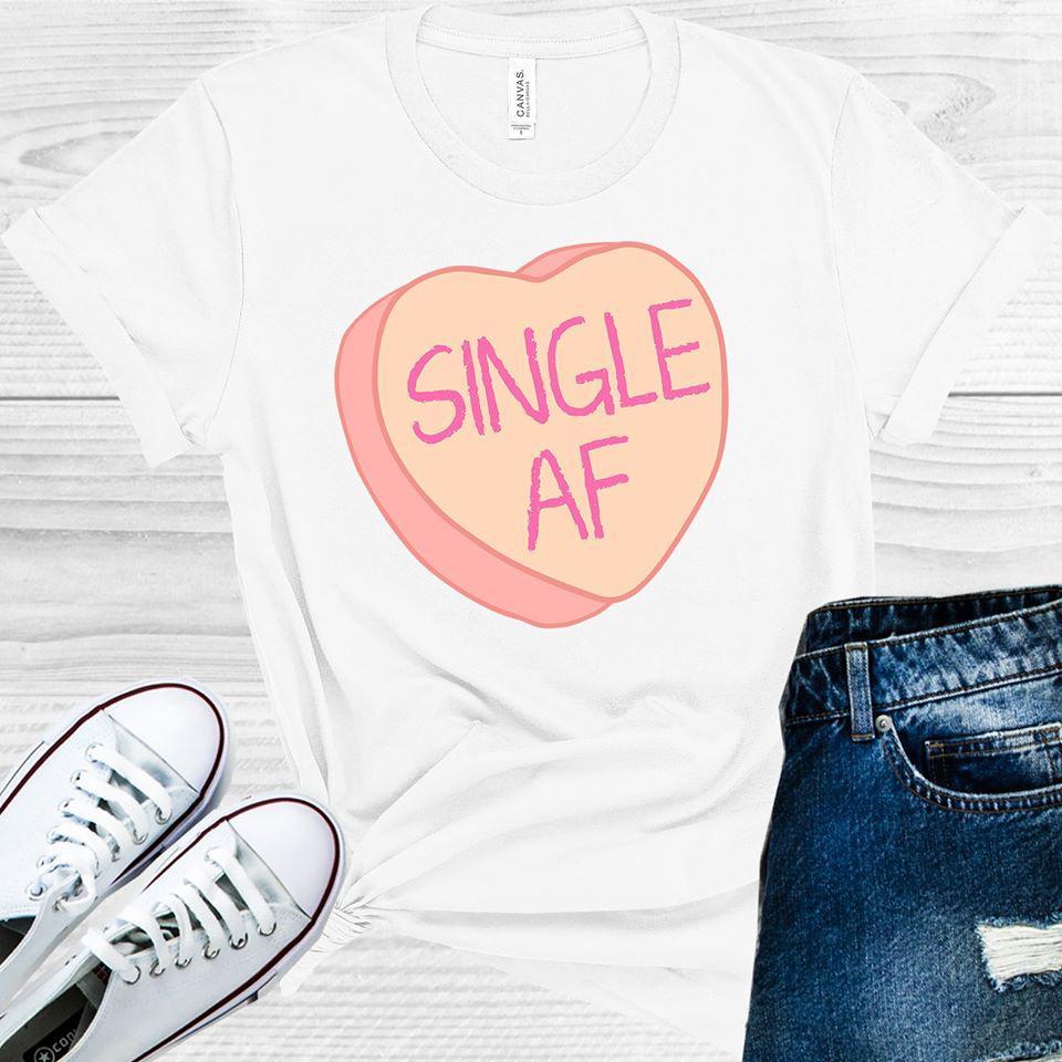 Single AF Conversation Heart Valentine Graphic Tee