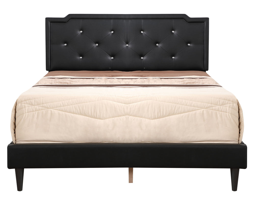 Button Tufted Upholstered Bed with Charming Design - Multiple Colors