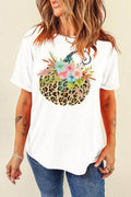 Pumpkin Graphic Round Neck Short Sleeve T-Shirt for Women