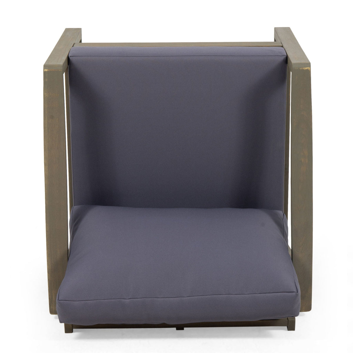Samwell Outdoor Club Chair with Water-Resistant Cushions - Dark Gray