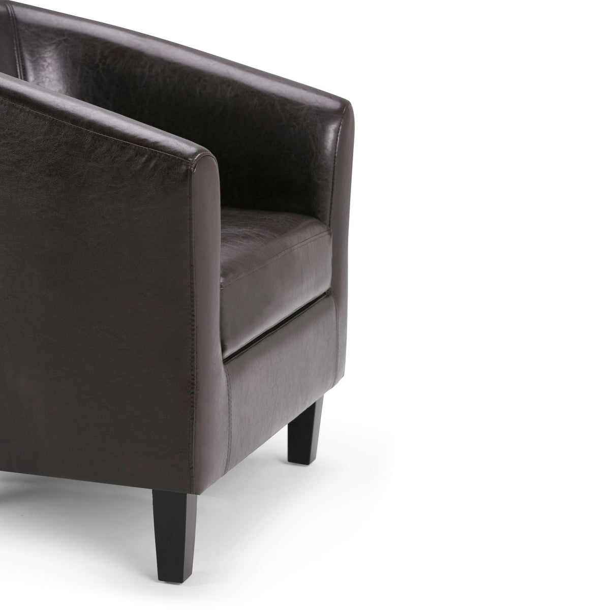 Transitional Tub Chair with Curved Back and Removable Cushion - Multiple Colors