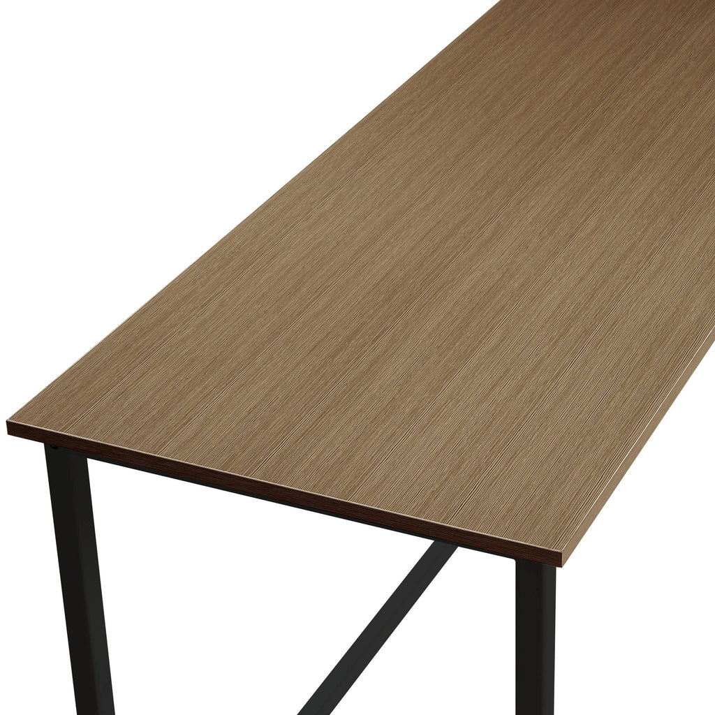 Bambina Computer Desk L-Shape Corner Desk with Metal Frame - Gray or Dark Brown