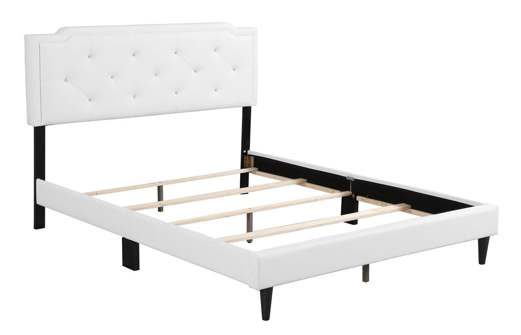 Button Tufted Upholstered Bed with Charming Design - Multiple Colors