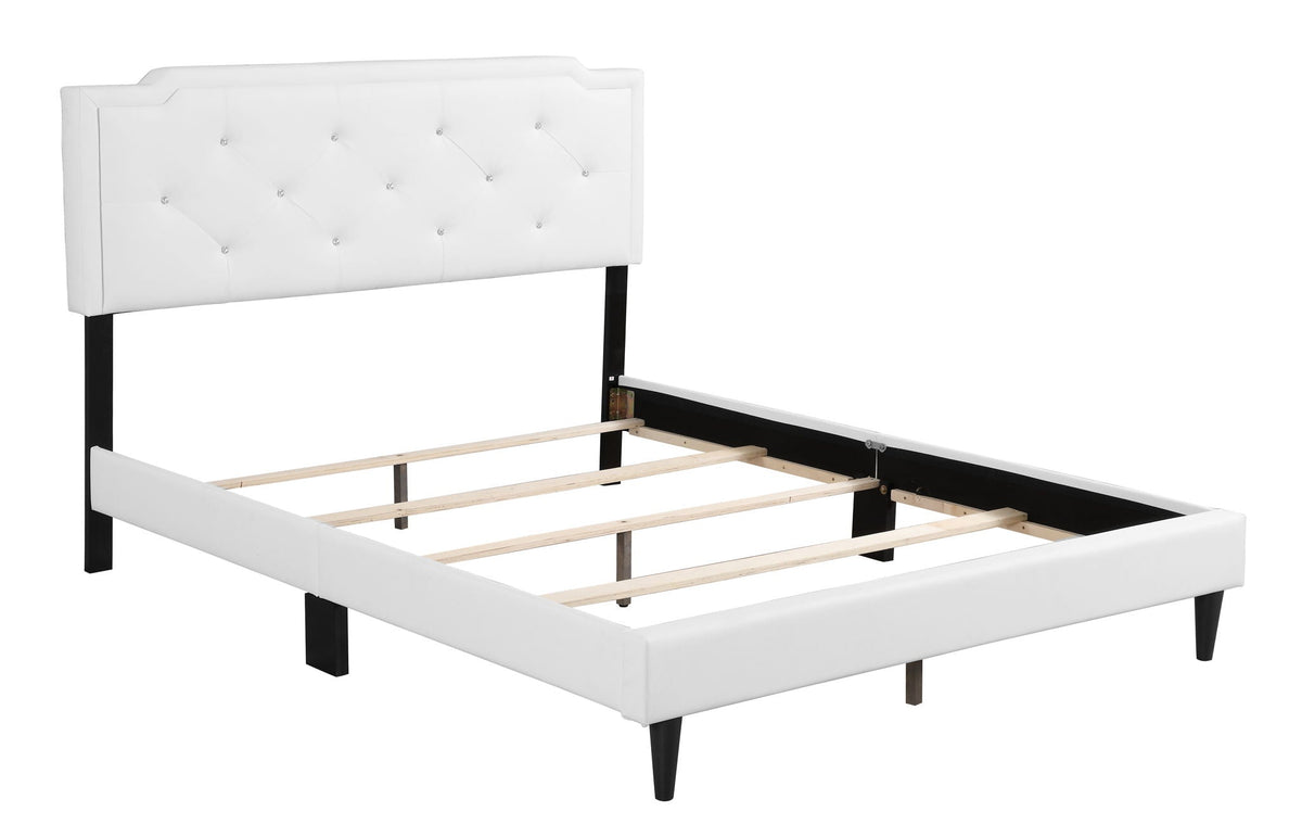 Button Tufted Upholstered Bed with Charming Design - Multiple Colors