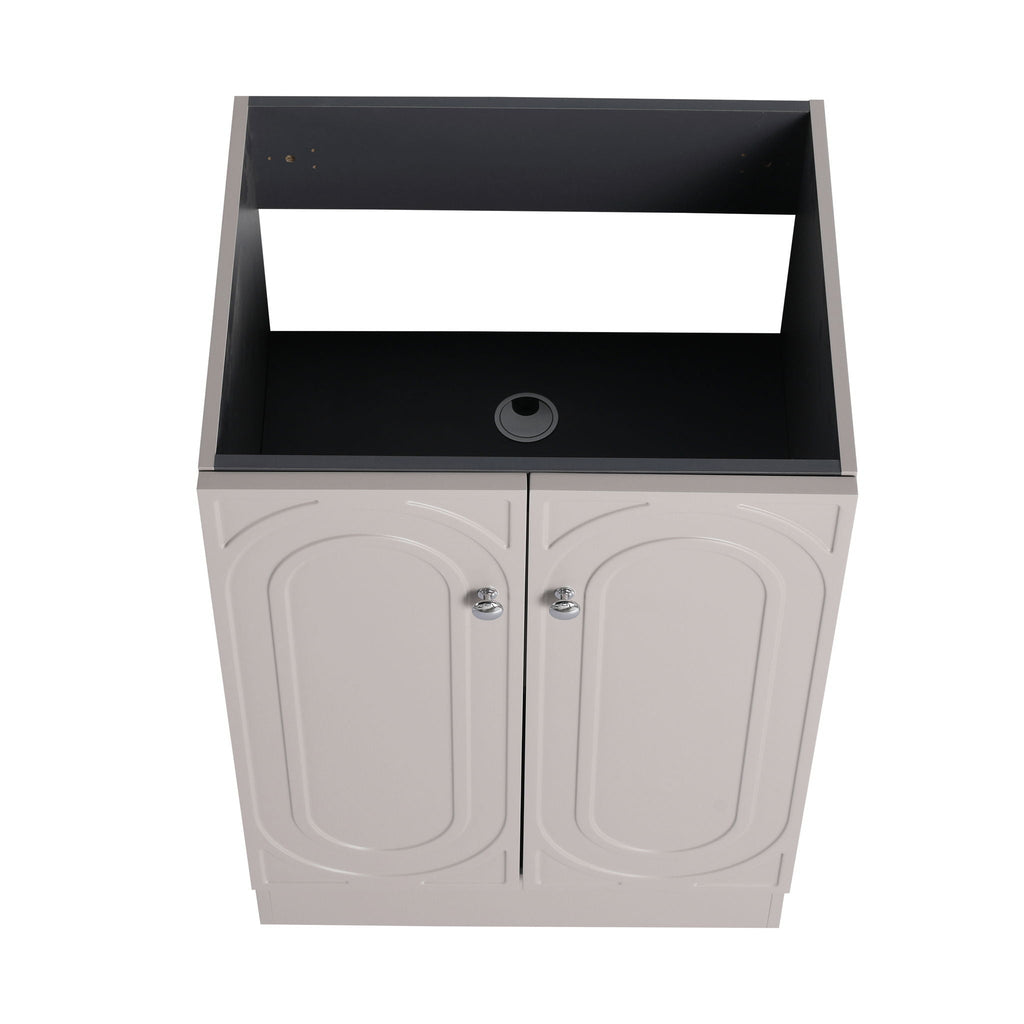 Modern Freestanding Bathroom Vanity with Soft Close Cabinet Doors - Pearl Silver, White, or Dark Green