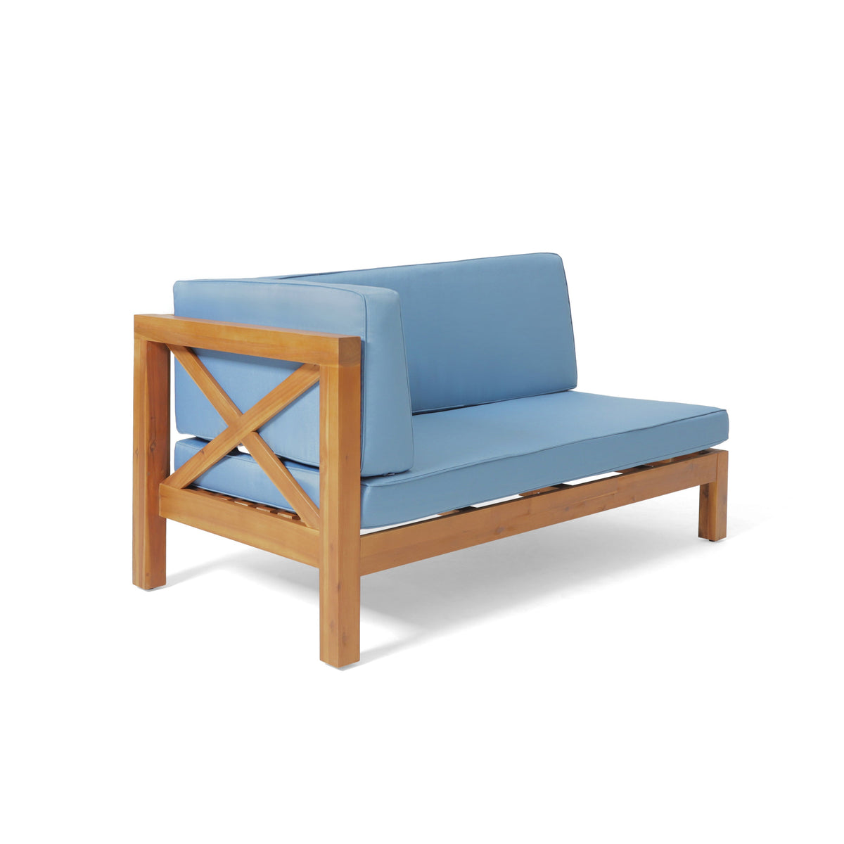 Brava X-Back 4-Piece Outdoor Sofa Set with Water-Resistant Cushions - Blue
