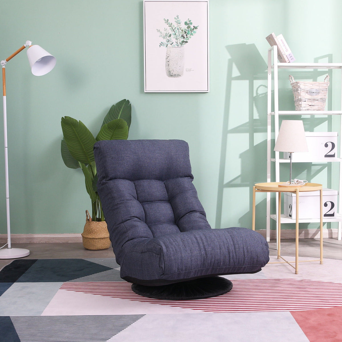 Adjustable Japanese Reclining Floor Chair Sofa With Metal Frame