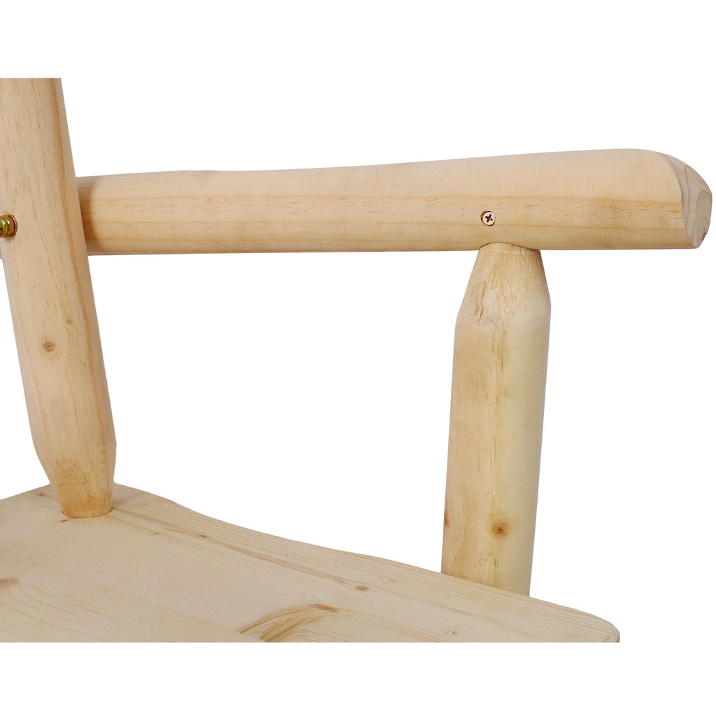 Rustic Bar Stool with Wide Armrest and 360° Swivel - Dark Brown or Light Brown