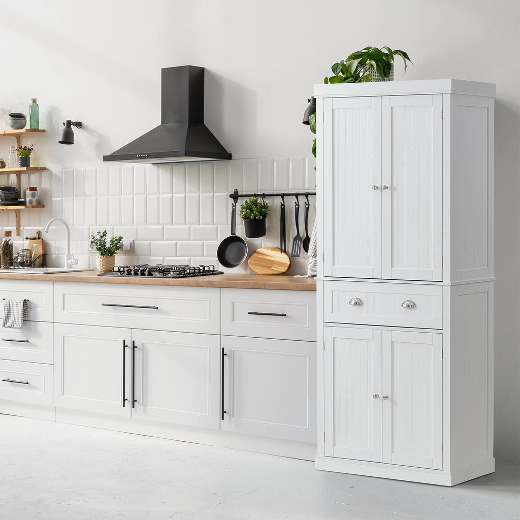 72" Tall Storage Cabinet with Adjustable Shelves | White