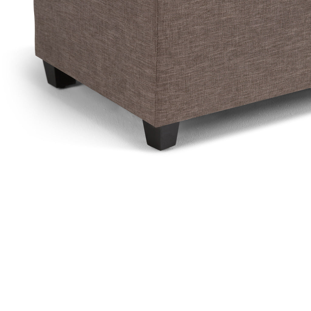 Upholstered Storage Ottoman Bench with Safety Hinge - Multiple Colors