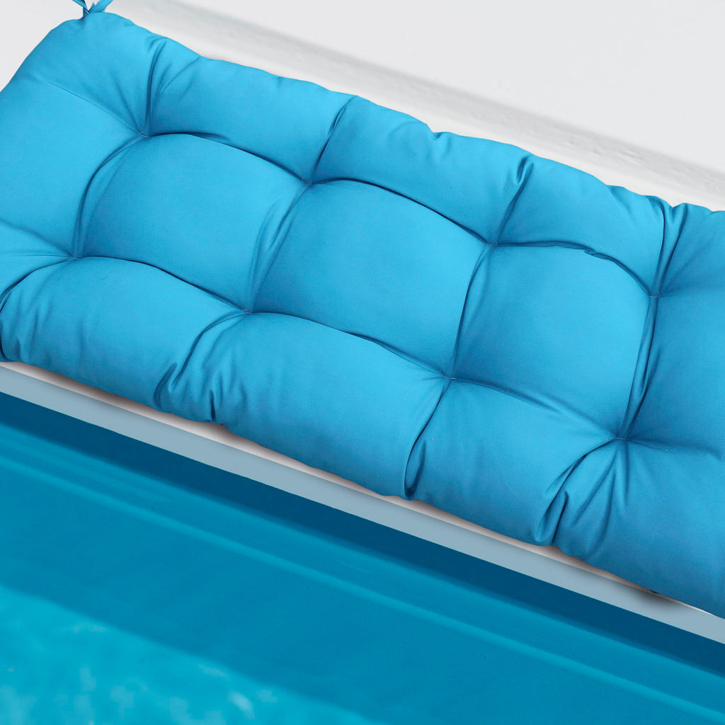 Outdoor Bench Cushion with Weather-Resistant Fabric - Red, Dark Gray, Light Blue, Blue