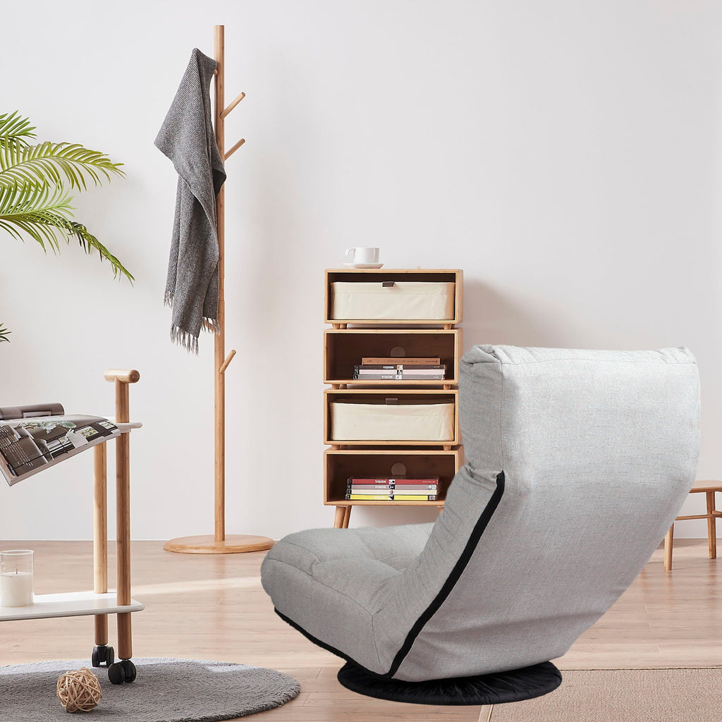 Adjustable Japanese Reclining Floor Chair Sofa With Metal Frame