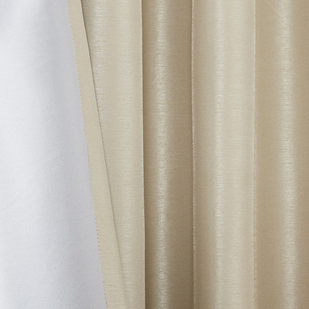 Twist Tab Total Blackout Window Curtain Panel Champagne 50x95