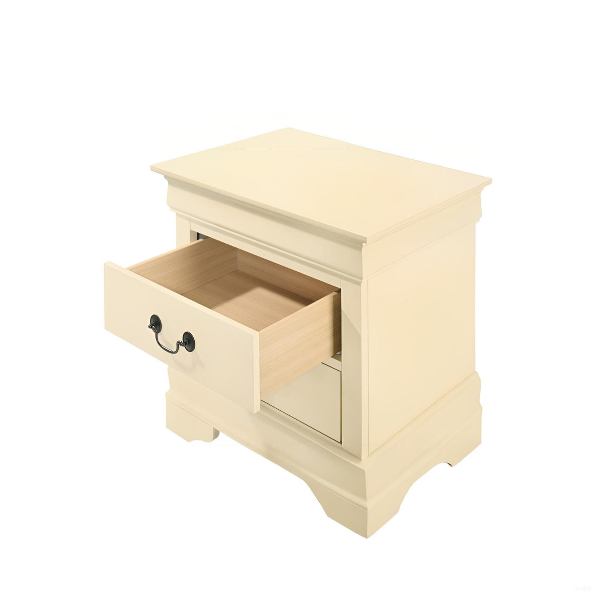 Traditional Style Design Nightstand with Classic Accent - Multiple Colors