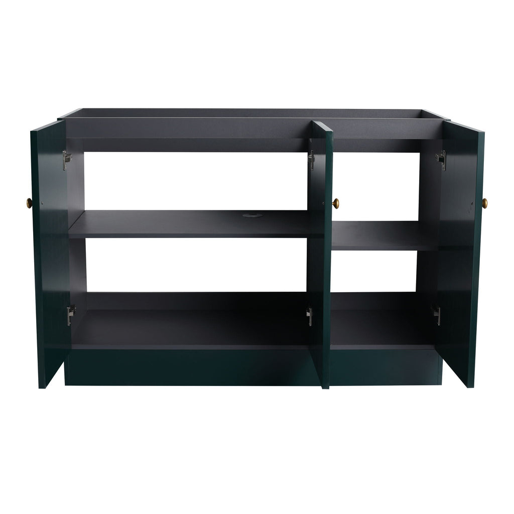 Modern Freestanding Bathroom Vanity with Soft Close Cabinet Doors - Pearl Silver, White, or Dark Green