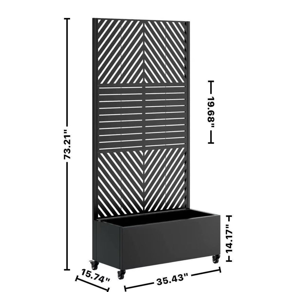 Metal Planter Box with Trellis