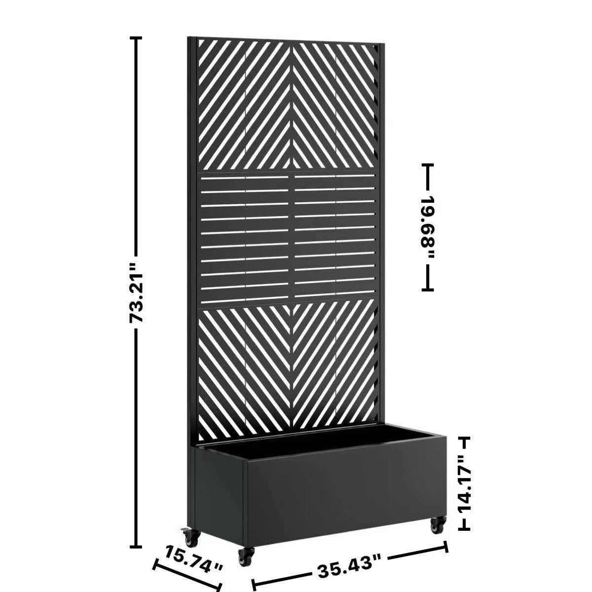 Metal Planter Box with Trellis