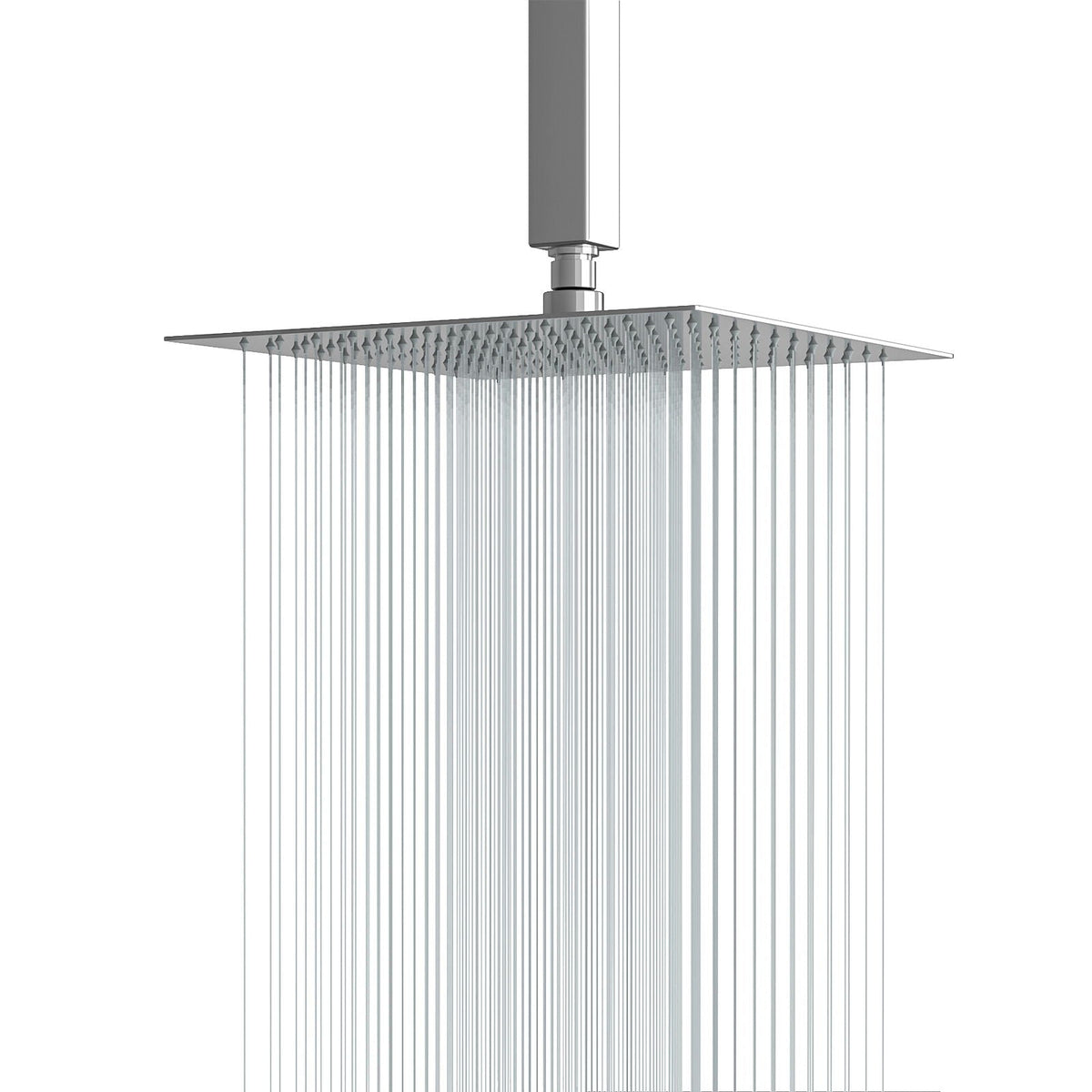 Ultra Thin Square Rainfall Shower Head Stainless Steel, Wall Or Ceiling Mount