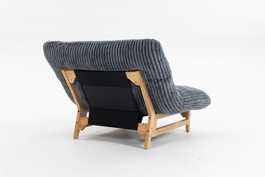 Bean Bag Chair for Adults with Solid Wood Frame - Corduroy