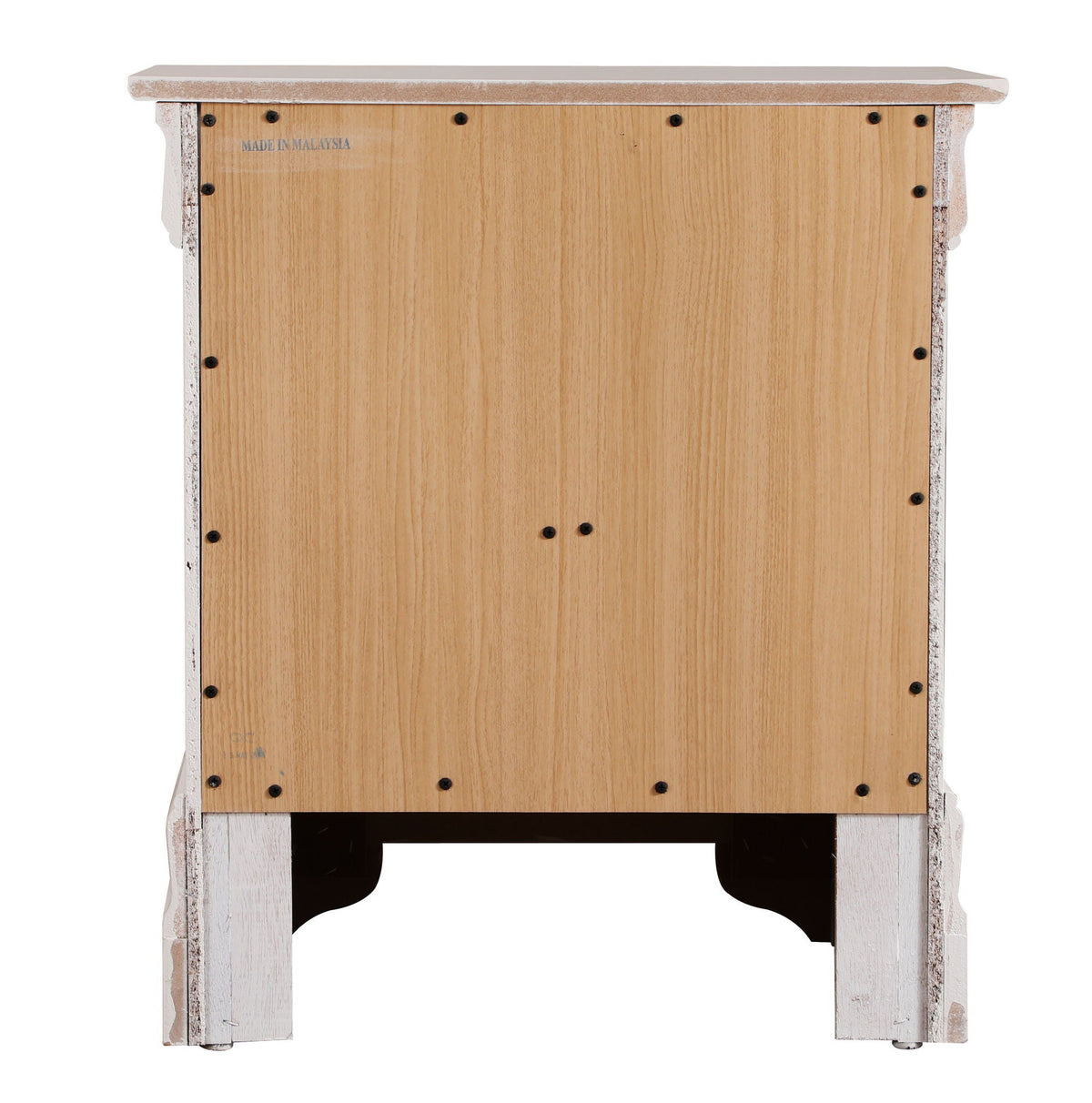 Louis Phillipe Wood Nightstand with Storage Drawers - Multiple Colors