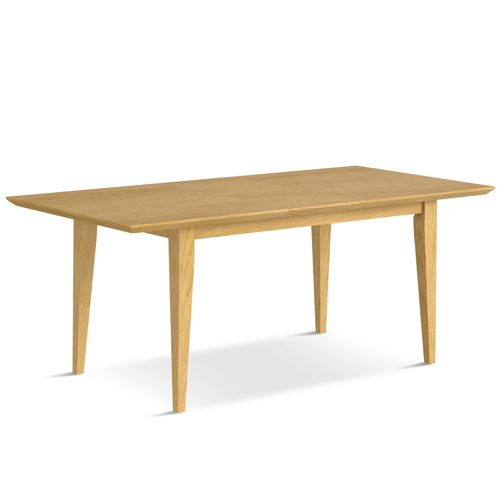 Contemporary Dining Table with Solid Oak Veneer - Light or Dark Brown