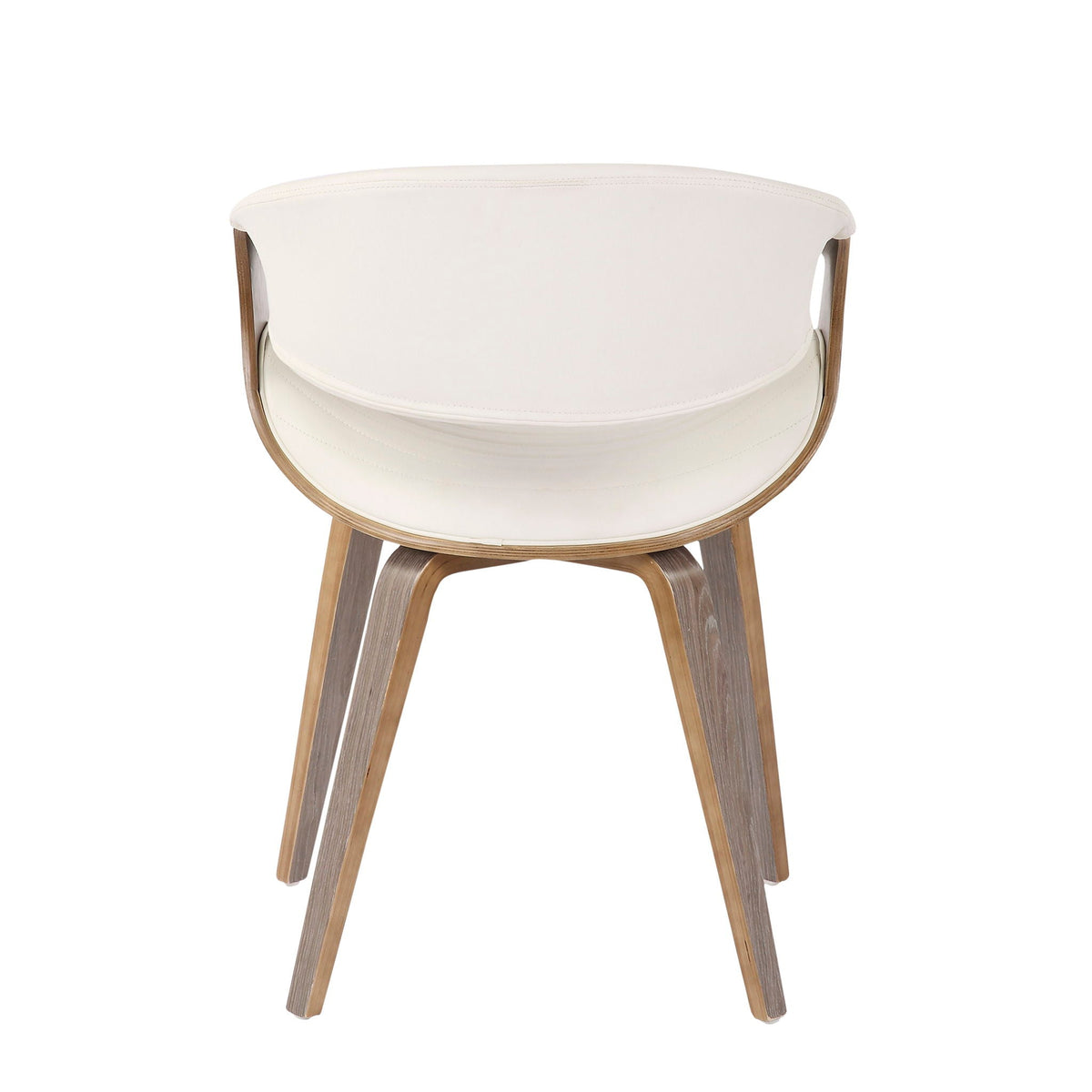 Mid-Century Modern Dining Chair with Bent Wood Legs - Black, Gray, Beige, White